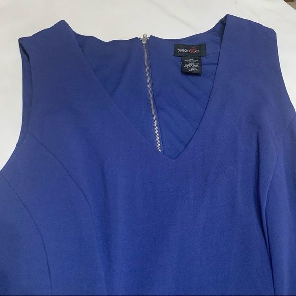 Teeze Me Sleeveless Fit & Flare‎ Drees Size 18 knee Length Sleeveless Purple NWT - Picture 8 of 10